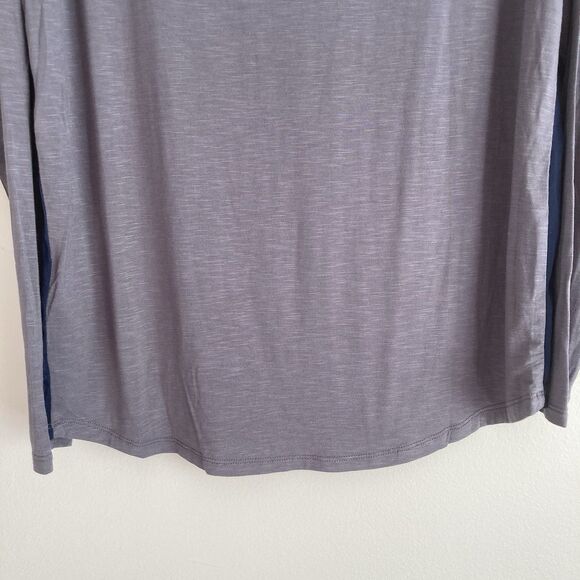 Boden Felicity Mixed Media Long Sleeve Color Block Silky Top Size 6 Artsy - Picture 7 of 9